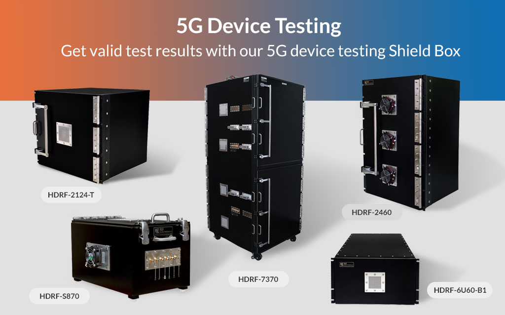 5G device test solution with RF shield box